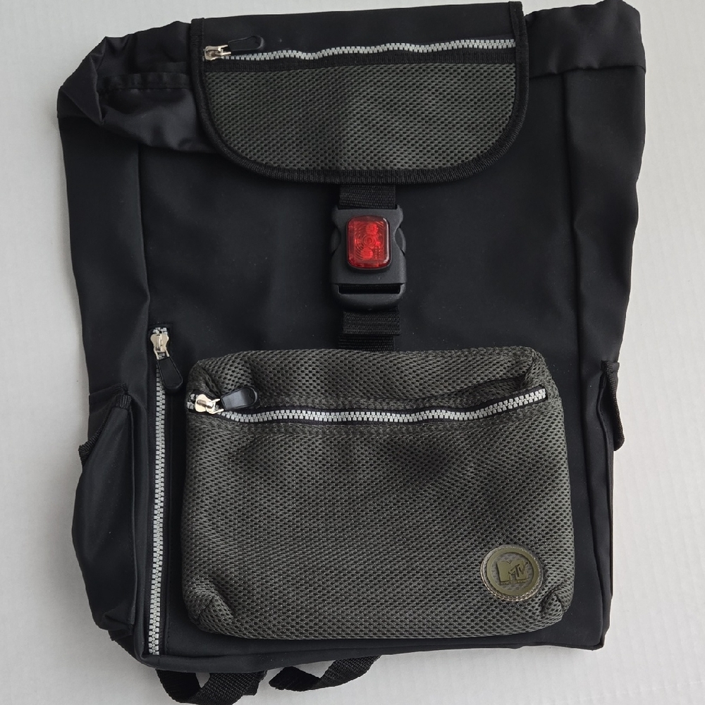 Vintage MTV Black and Gray Men's Backpack - NWT